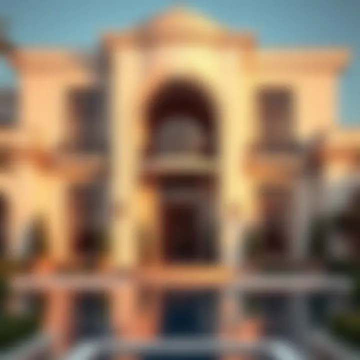 Elegant Villa Architecture Luxurious villa exterior in Nad Al Sheba