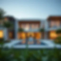 Stunning exterior view of Harmony Villa showcasing modern architecture
