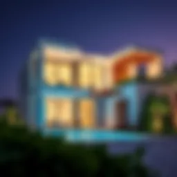 Stunning exterior view of Harmony Villas showcasing modern architecture