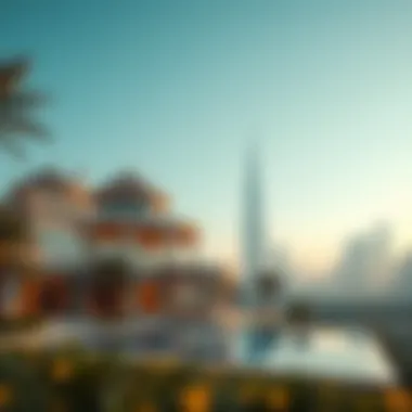 Stunning Luxurious Villa Against Dubai's Iconic Skyline Luxurious villa in Dubai's skyline