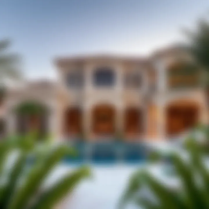 Luxurious villa exterior at Jumeirah Golf Estates