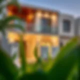 Modern townhouse exterior in JVC