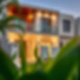 Modern townhouse exterior in JVC