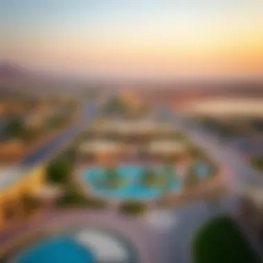 Aerial Perspective of Nad Al Sheba and Keturah Reserve Aerial view of Nad Al Sheba showcasing Keturah Reserve