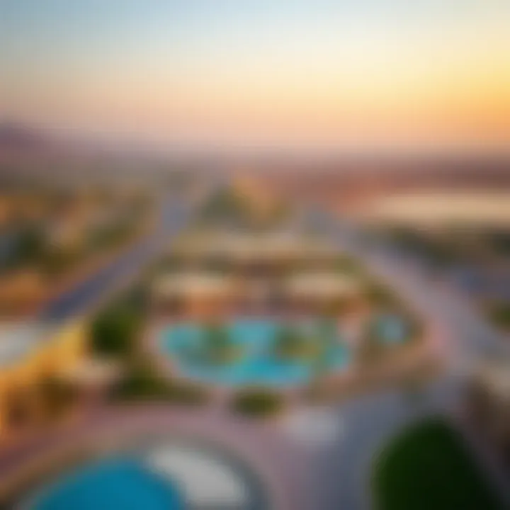 Aerial Perspective of Nad Al Sheba and Keturah Reserve Aerial view of Nad Al Sheba showcasing Keturah Reserve