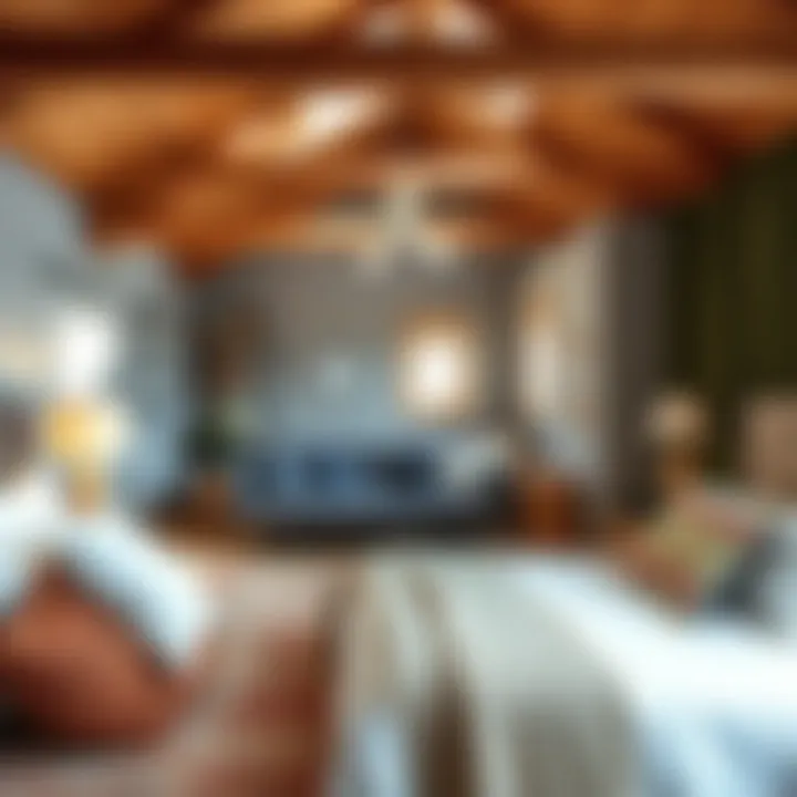 Stylish Loft Bedroom with Unique Decor Stylish loft bedroom featuring unique decor and natural light.