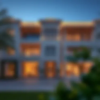 Architectural Elegance of Meydan South Villas Elegant architectural design of Meydan South Villas showcasing luxury and modernity
