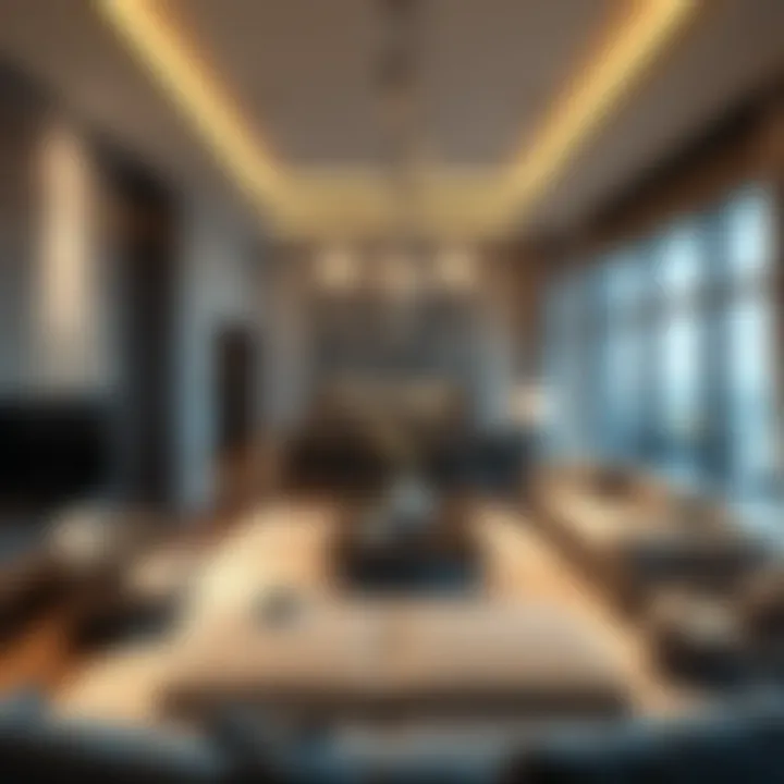 Interiors of Modern Living at Murooj Al Furjan Luxurious interiors showcasing modern living spaces