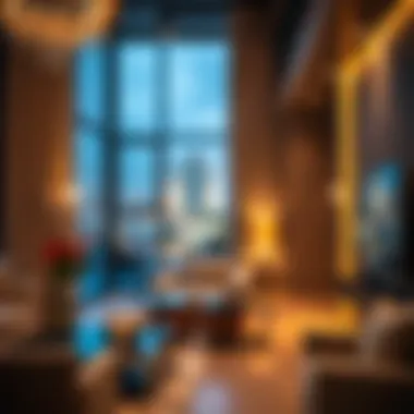 Close-up of a luxurious apartment interior