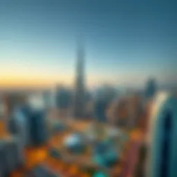 Aerial view of Dubai skyline showcasing modern architecture