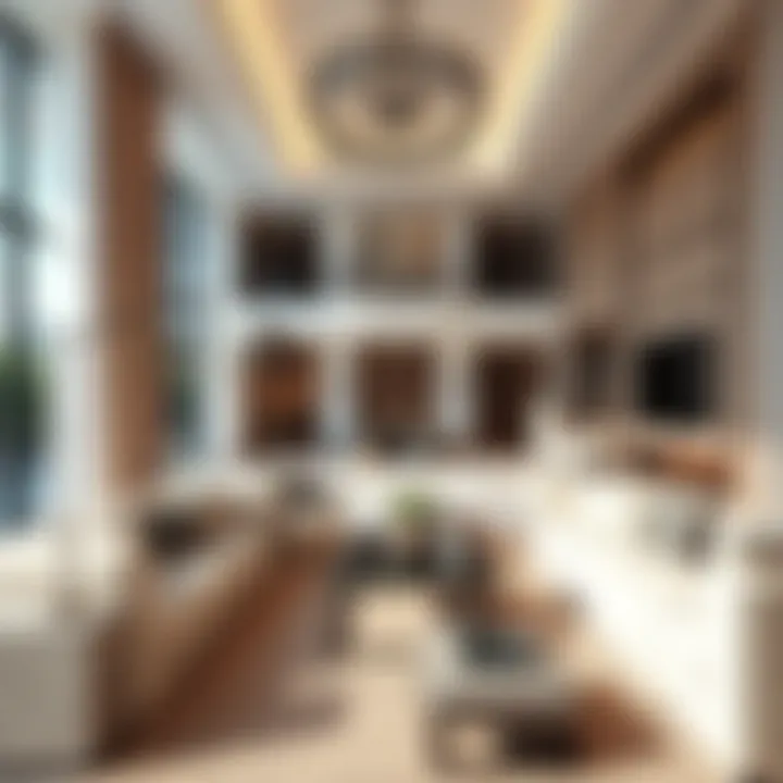 Interior of a modern villa showcasing elegant design