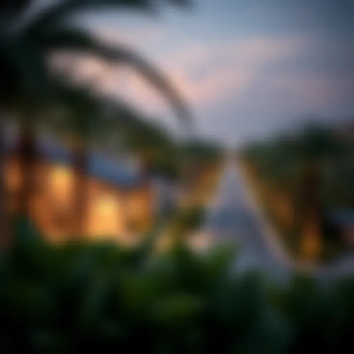 View of a high-end neighborhood known for luxury villas