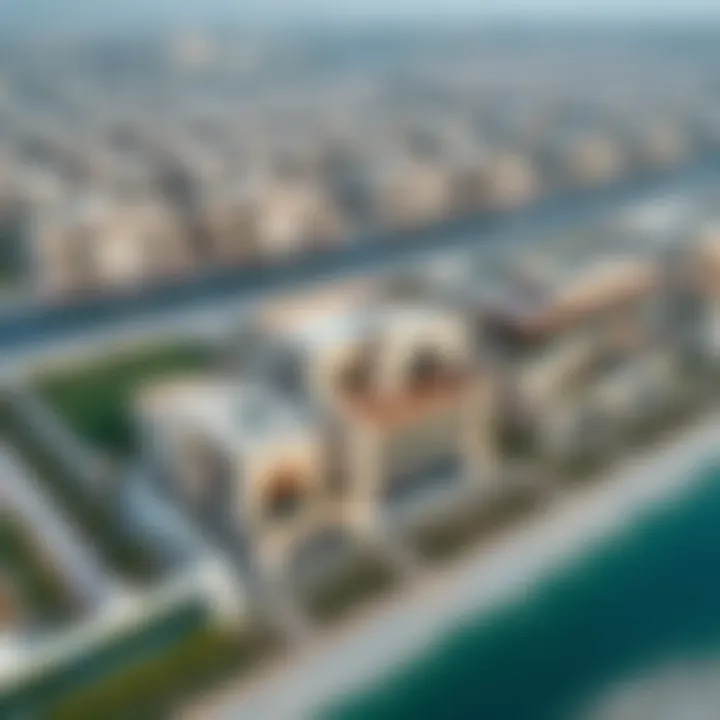 Aerial view of Dubai showcasing villa developments