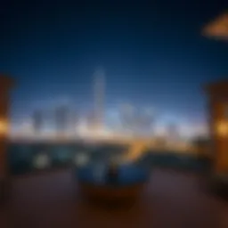 Luxury villa overlooking Dubai skyline