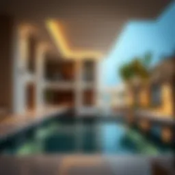 A luxurious villa in the UAE showcasing modern architecture
