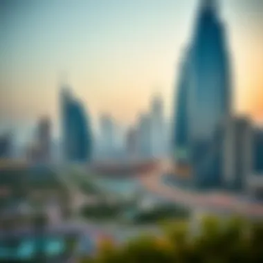 A scenic view of Dubai's skyline, symbolizing new beginnings