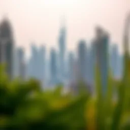 Luxurious high-rise buildings in Dubai