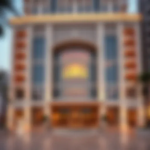 Stunning architectural facade of The Lana Dubai showcasing modern design