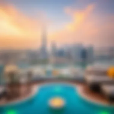 Panoramic Skyline View from The Lana Dubai Panoramic view of Dubai skyline from The Lana Dubai