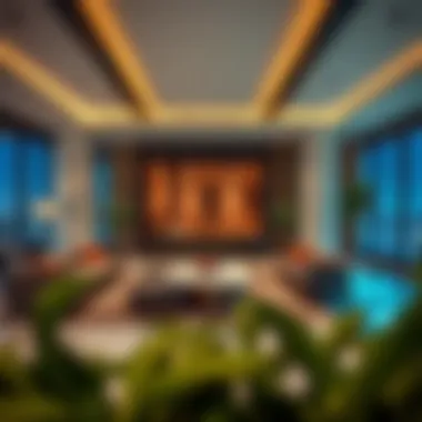 Luxury Amenities at the Penthouse Club Luxurious amenities offered at a penthouse club including a private lounge and pool