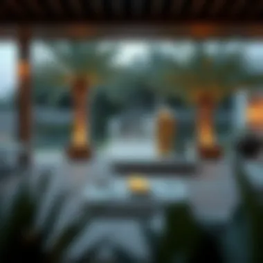 Serenity in Outdoor Luxury Living An immersive outdoor space with lush landscaping and serene ambiance