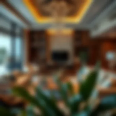 Luxurious living room interior in a villa within The Valley