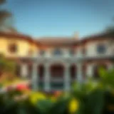 Luxurious Villa Hacienda Exterior Stunning exterior view of a luxurious villa hacienda