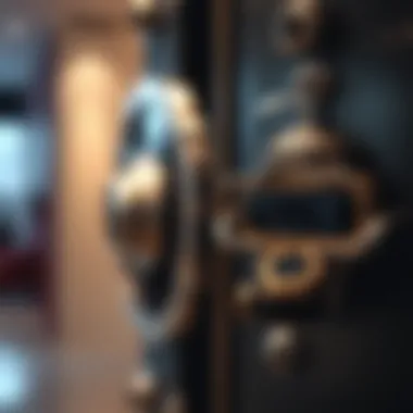 Advanced Security Features Close-up of advanced security features on a high-end safe