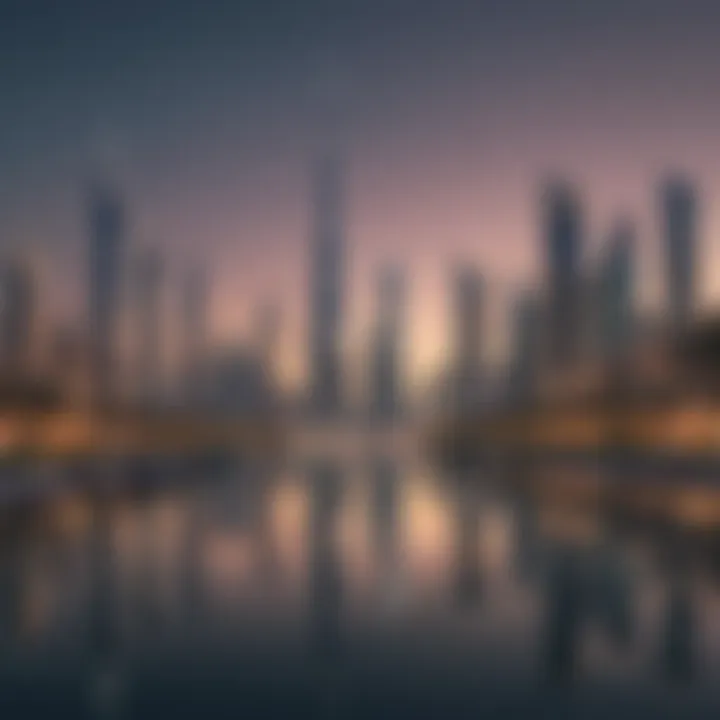 Skyline of Dubai showcasing luxury properties