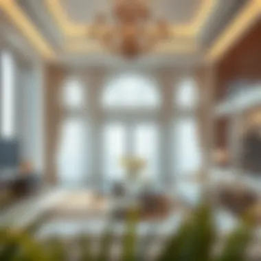 Interior of an elegant villa on Jubail Island