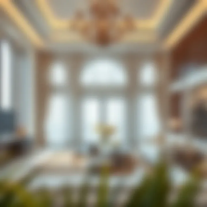 Interior of an elegant villa on Jubail Island