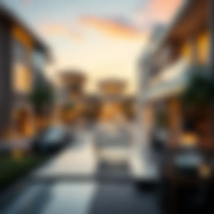 Map highlighting key neighborhoods of villa properties in Dubai