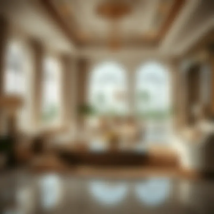 Spacious villa interior showcasing lavish living space