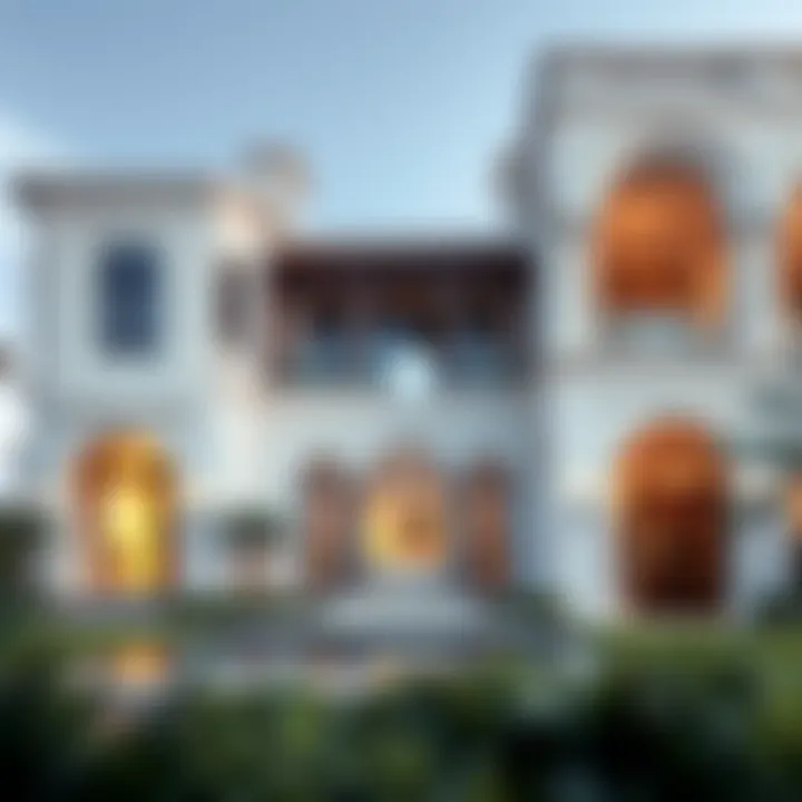 Luxurious villa exterior with stunning architecture